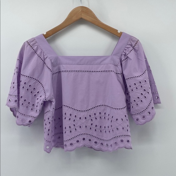 Rails Kit Top in Orchid Eyelet Embroidery XS G6 - Picture 3 of 6